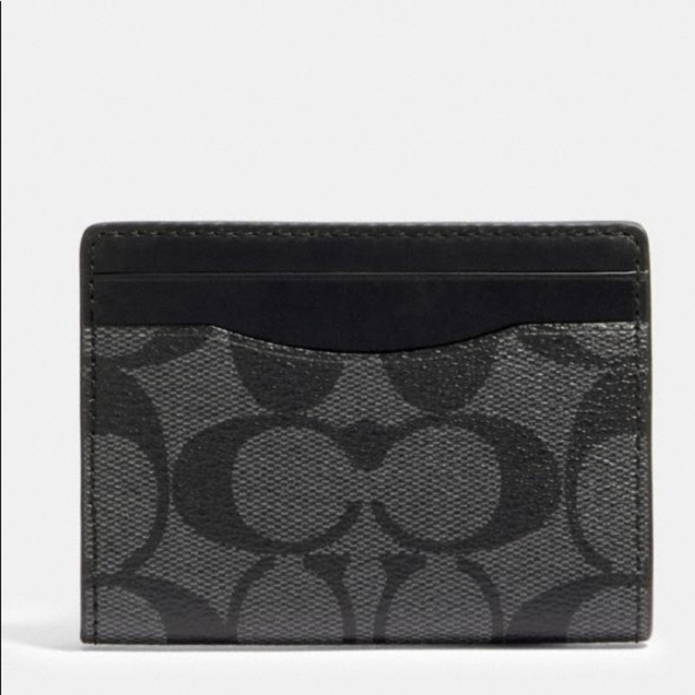 Authentic COACH Signatute magnetic bifold card cs - Picture 9 of 9